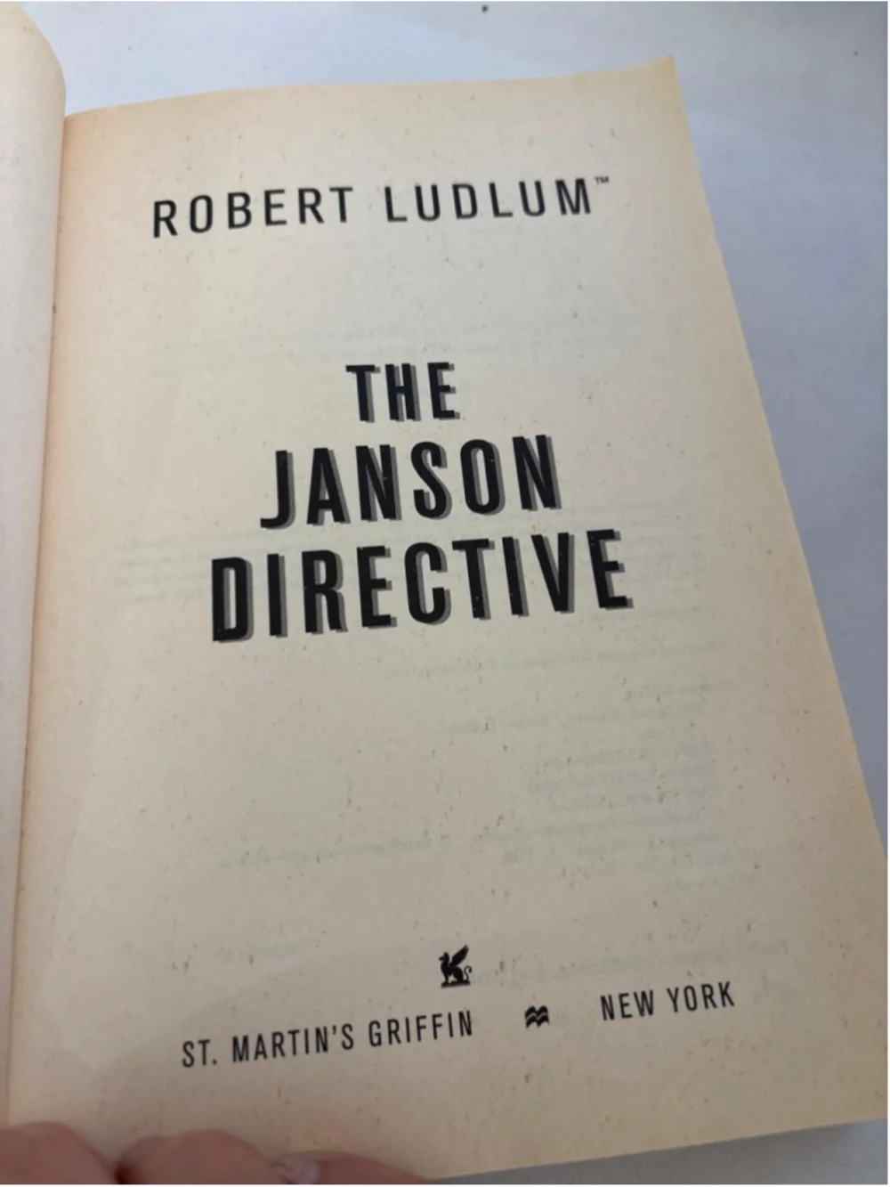 The Janson Directive Robert Ludlum Paperback Thriller #E33⁠